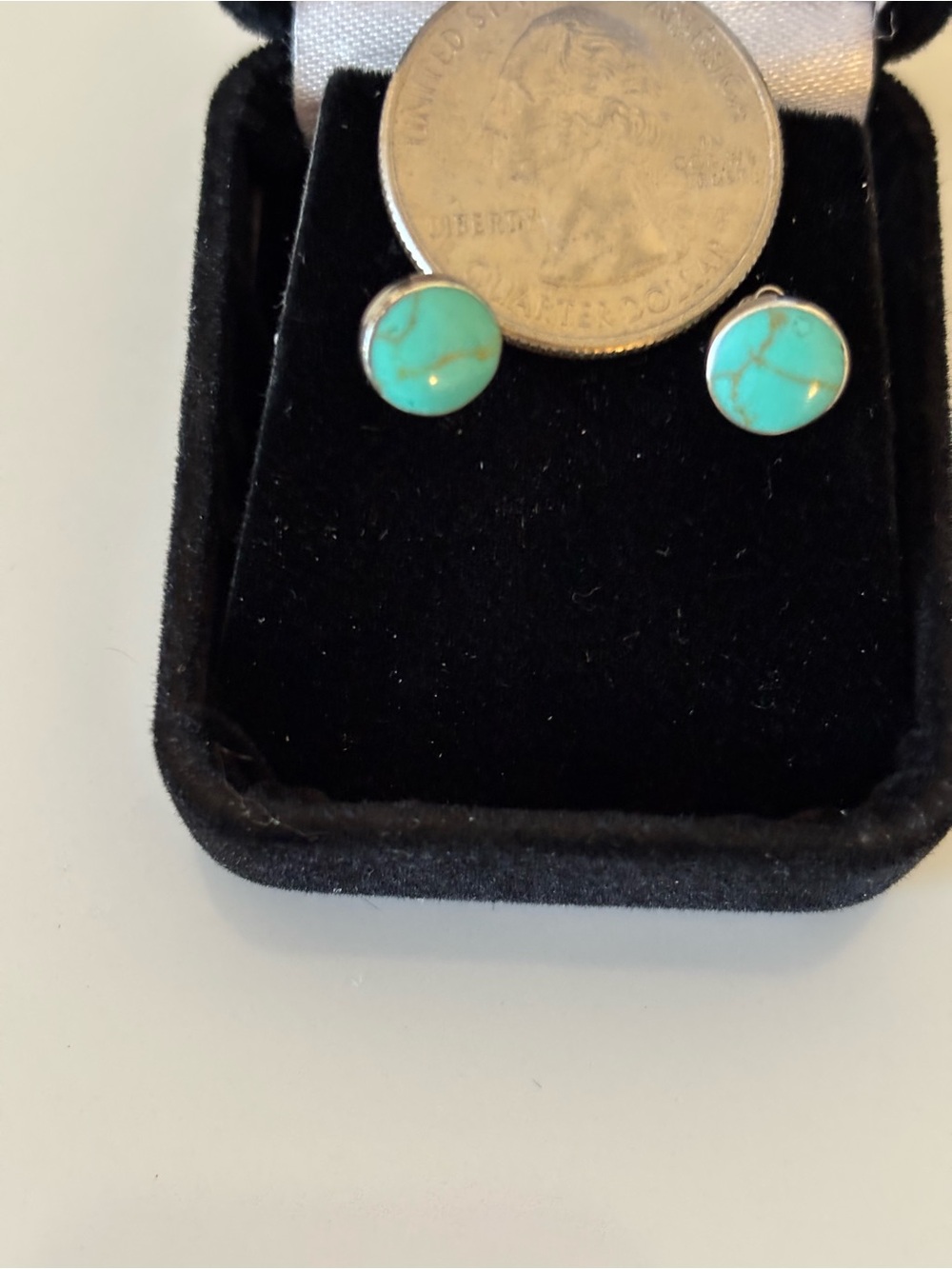 Jack Adakai handmade silver turquoise earrings